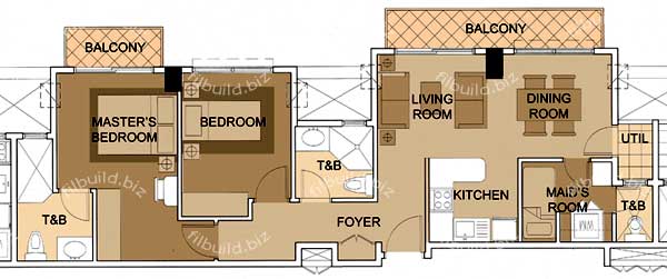 Two-bedroom combined